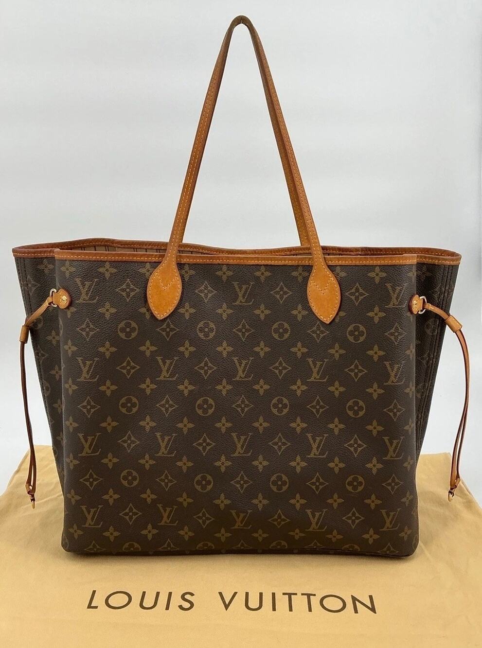 Authentic Louis Vuitton Neverfull GM Monogram Tote M40157 2010 Dust Bag